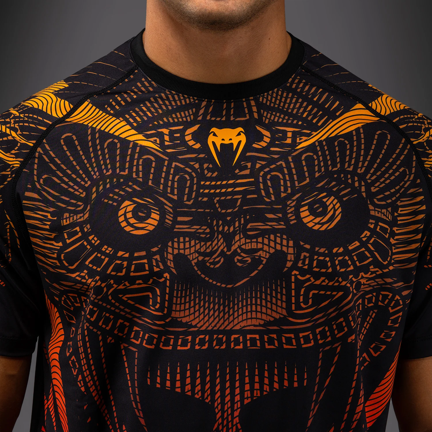Venum Quetzal Fury Dry-Tech Camiseta - Negro/Rojo Fury/Mandarina - Image 4