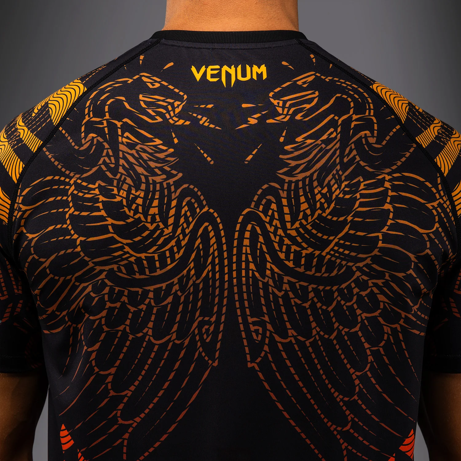Venum Quetzal Fury Dry-Tech Camiseta - Negro/Rojo Fury/Mandarina - Image 5
