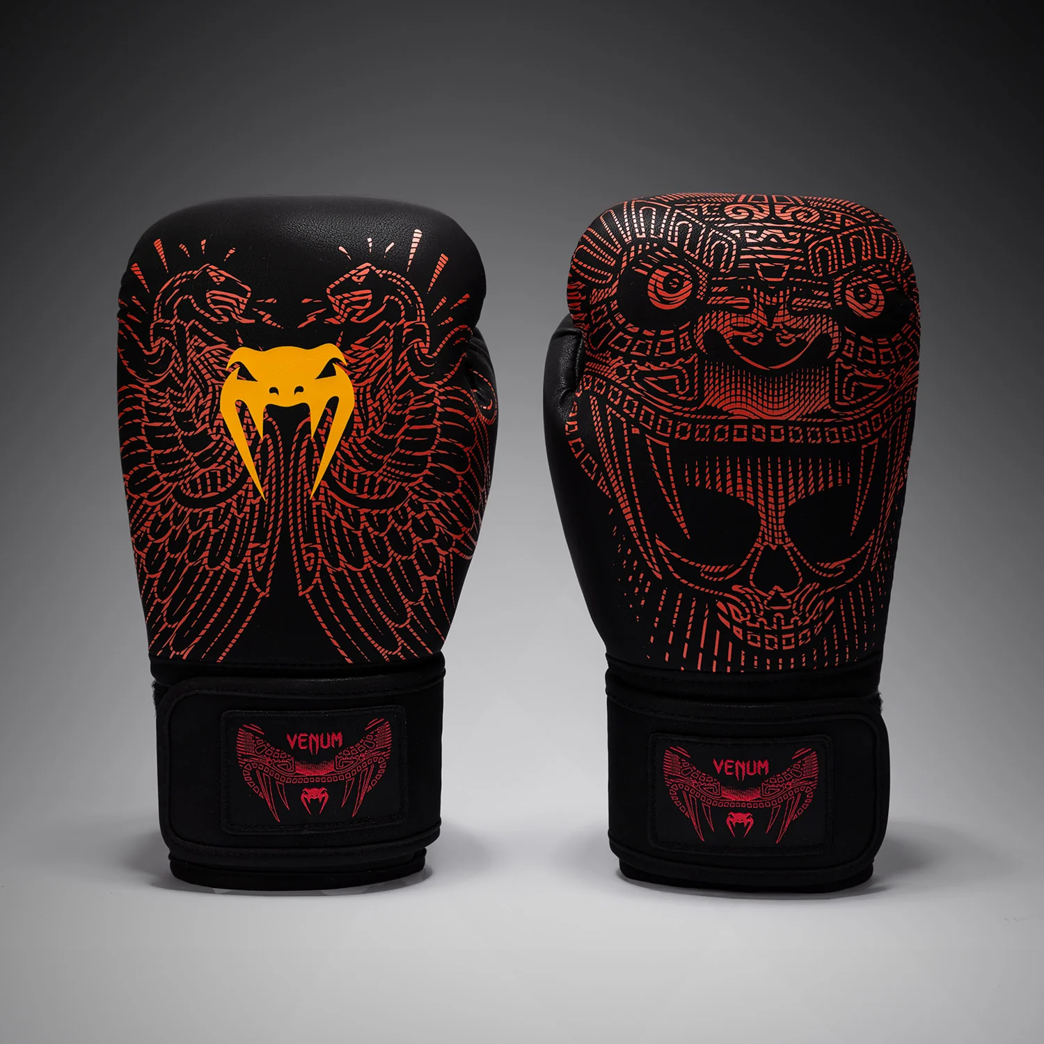 Venum Quetzal Fury Guantes de Boxeo - Negro/Rojo Fury/Mandarina - Image 3
