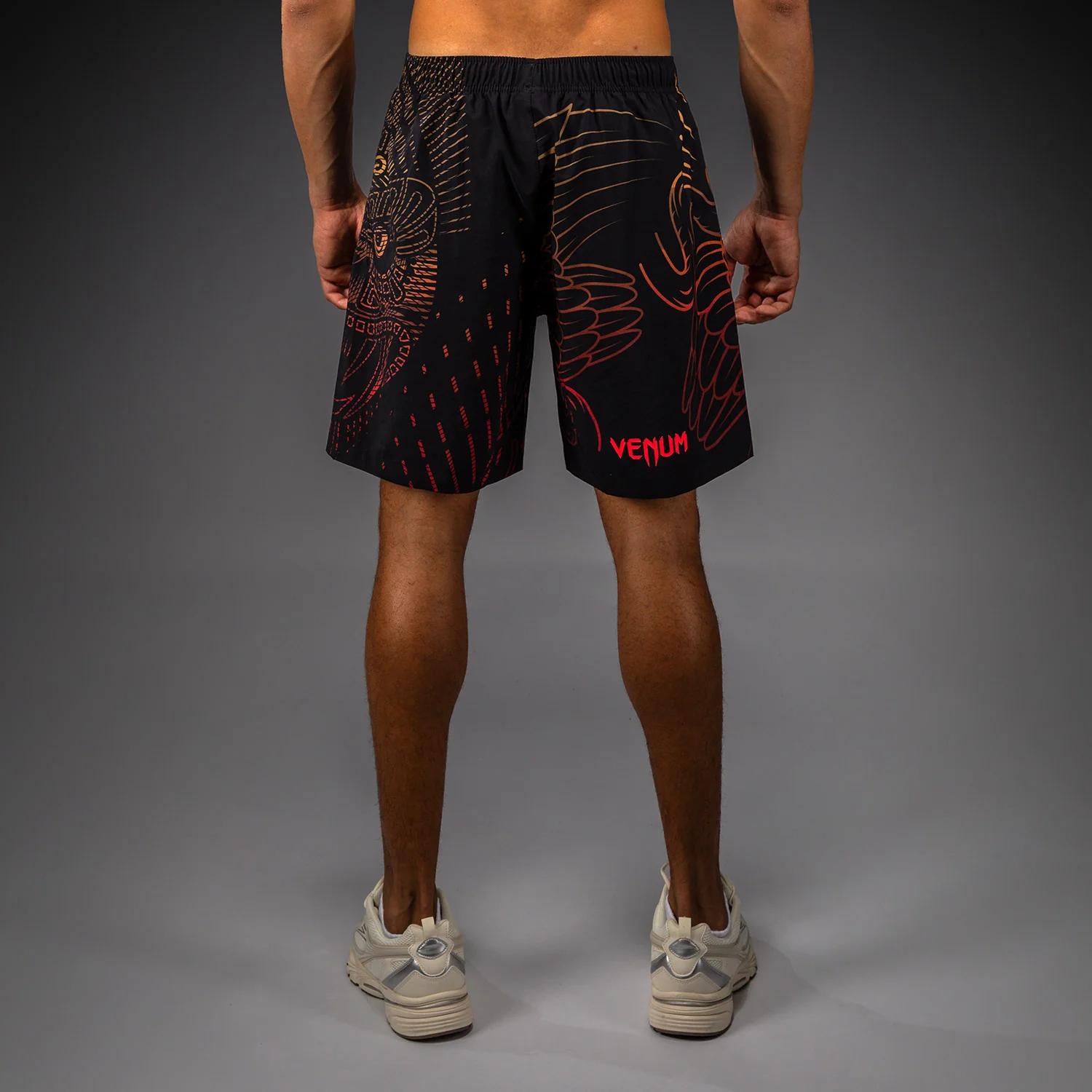 Venum Quetzal Fury Pantalones Cortos de Entrenamiento - Negro/Rojo Fury/Mandarina - Image 2