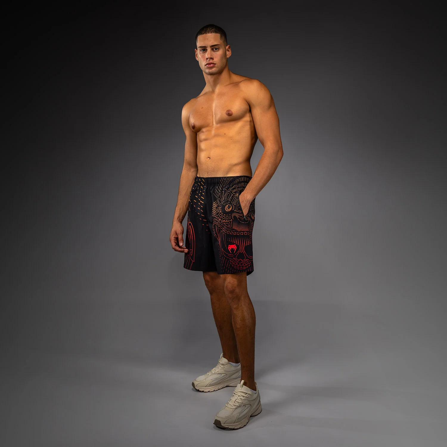 Venum Quetzal Fury Pantalones Cortos de Entrenamiento - Negro/Rojo Fury/Mandarina - Image 5