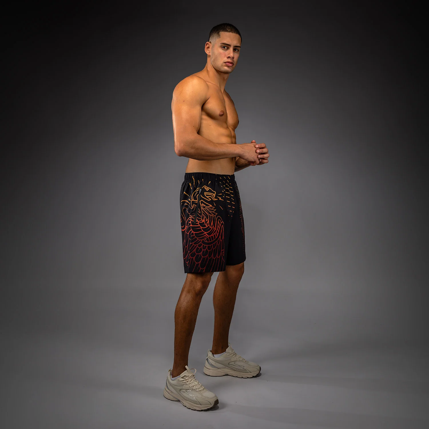 Venum Quetzal Fury Pantalones Cortos de Entrenamiento - Negro/Rojo Fury/Mandarina - Image 6