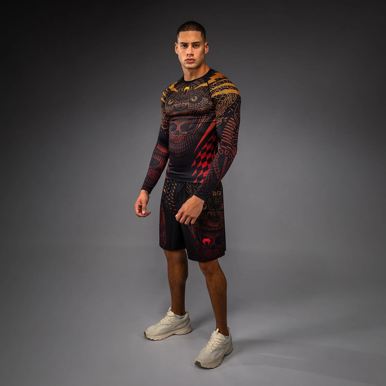 Venum Quetzal Fury Rashguard De Manga Larga - Negro/Fury Rojo/Mandarina - Image 6