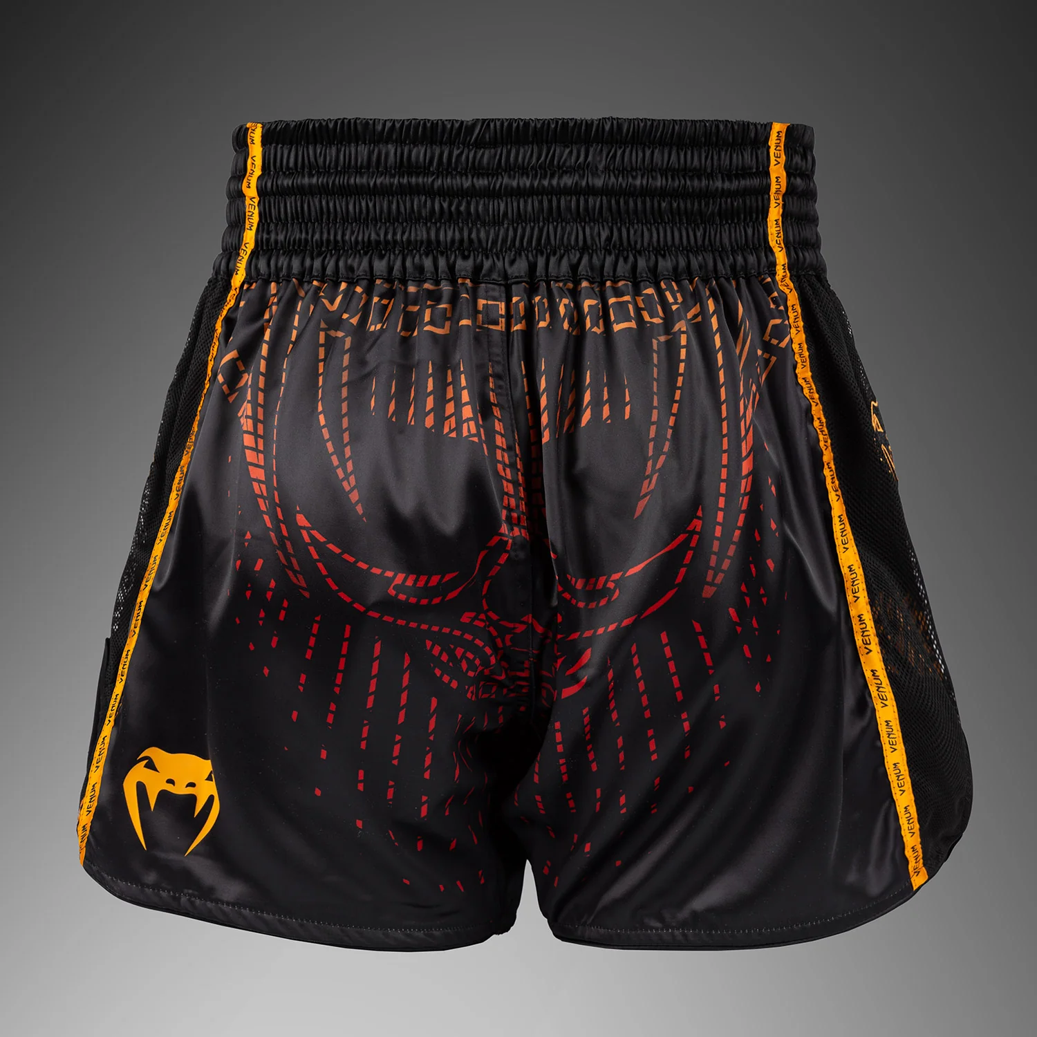 Venum Quetzal Fury Short de Muay Thai - Negro/Rojo Fury/Mandarina - Image 4