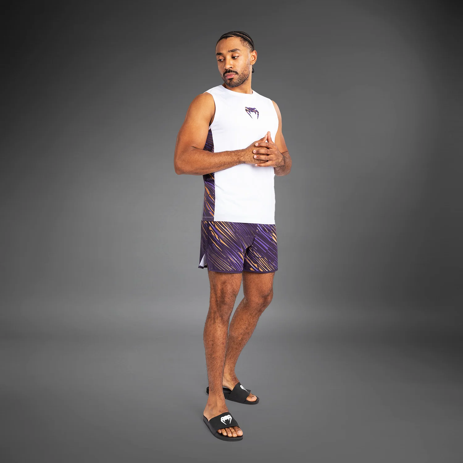 Venum Rapid Camiseta de Tirantes para Hombre - Blanco/Morado Oscuro - Image 3