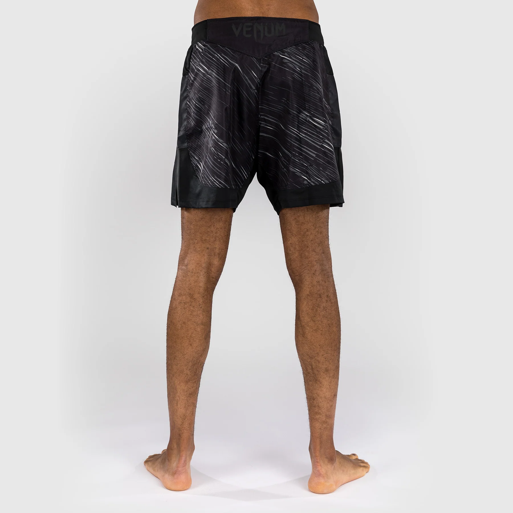 Venum Rapid Pantalones Cortos de Lucha - Negro/Gris Tormenta - Image 4