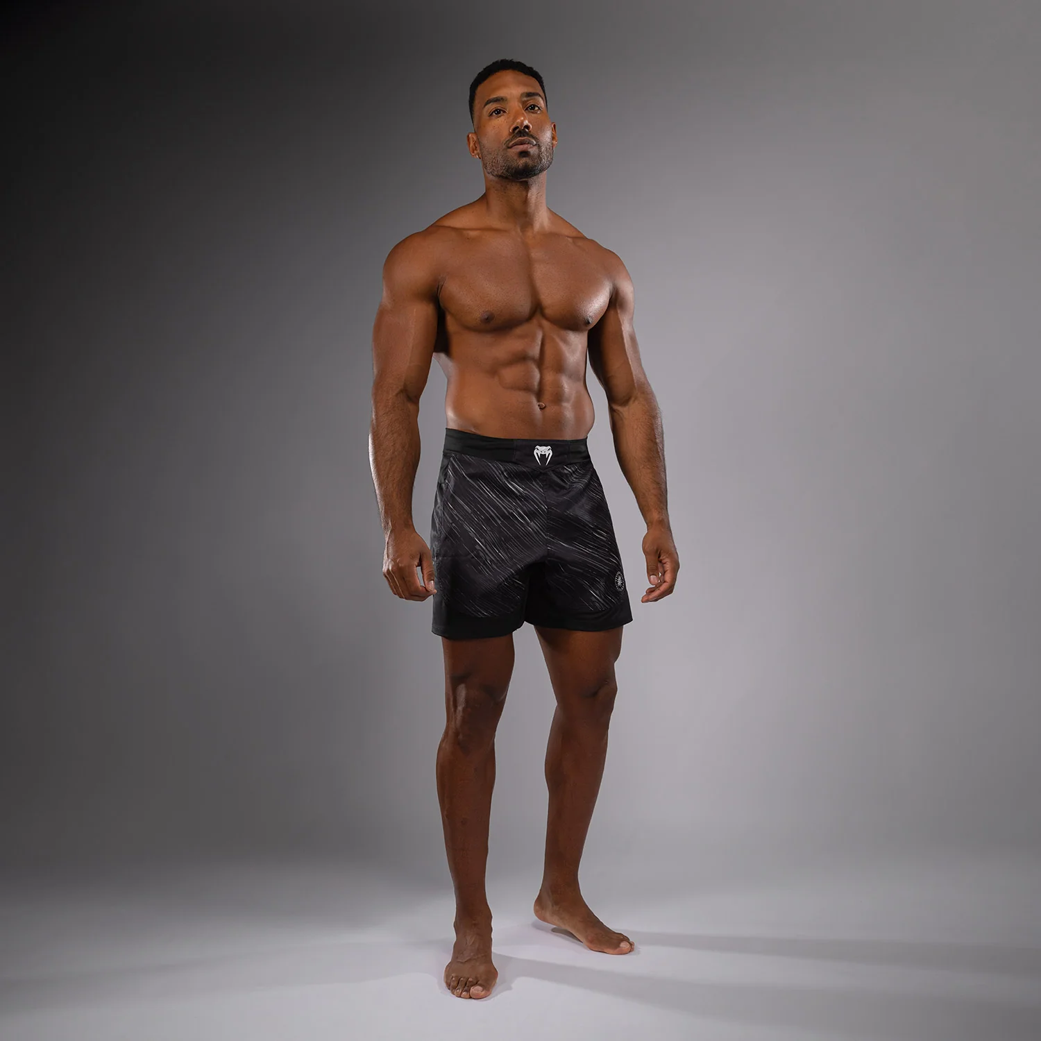 Venum Rapid Light Pantalones de Lucha - Negro/Gris Tormenta - Image 2