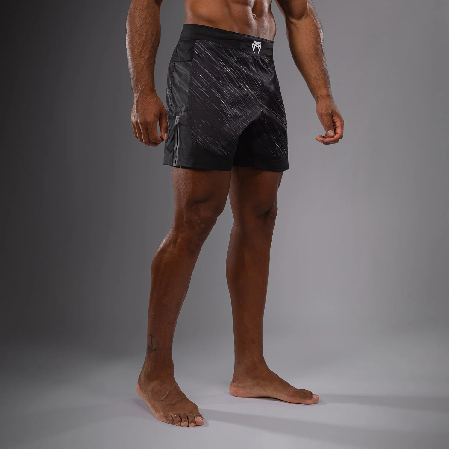 Venum Rapid Light Pantalones de Lucha - Negro/Gris Tormenta - Image 5