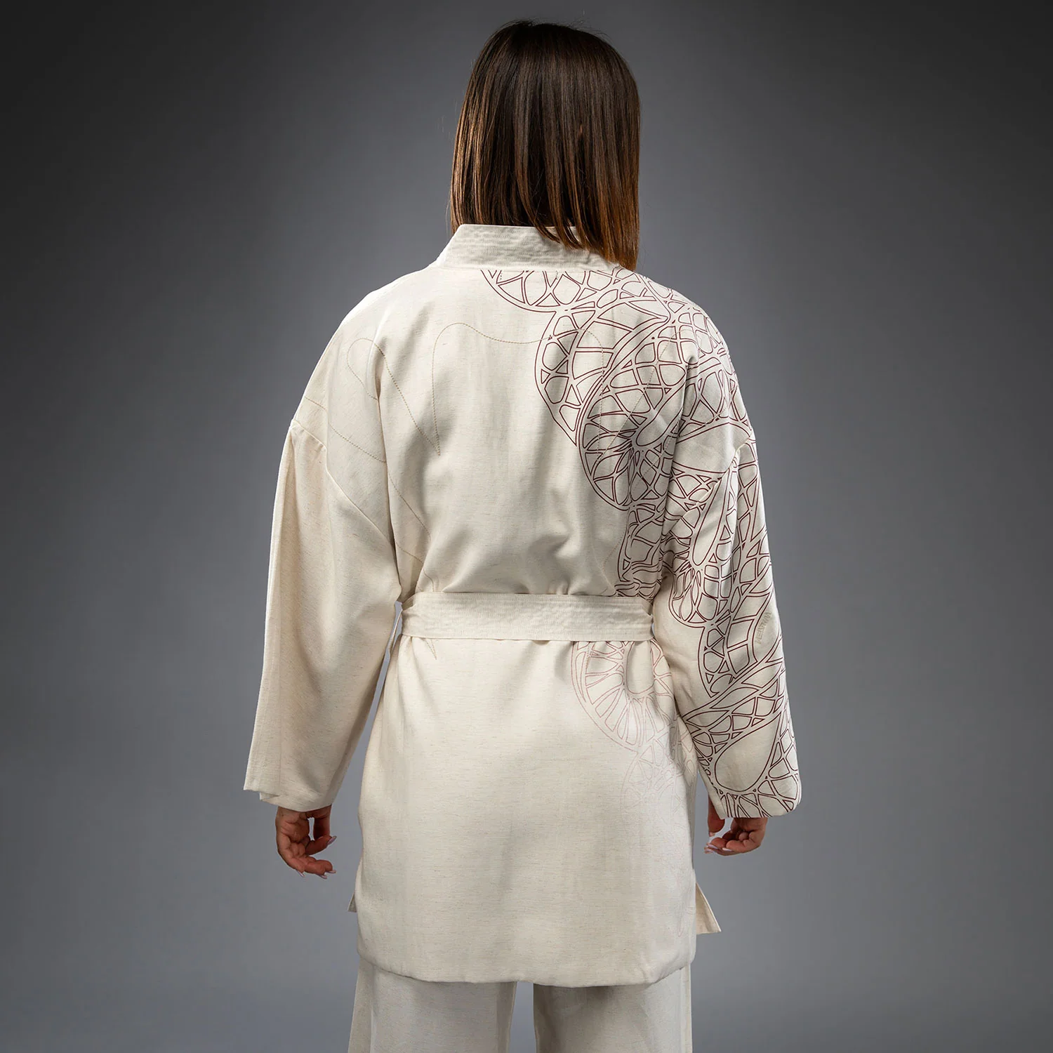 Venum Serpenti Chaqueta Mujer – Marfil/Burdeos - Image 2