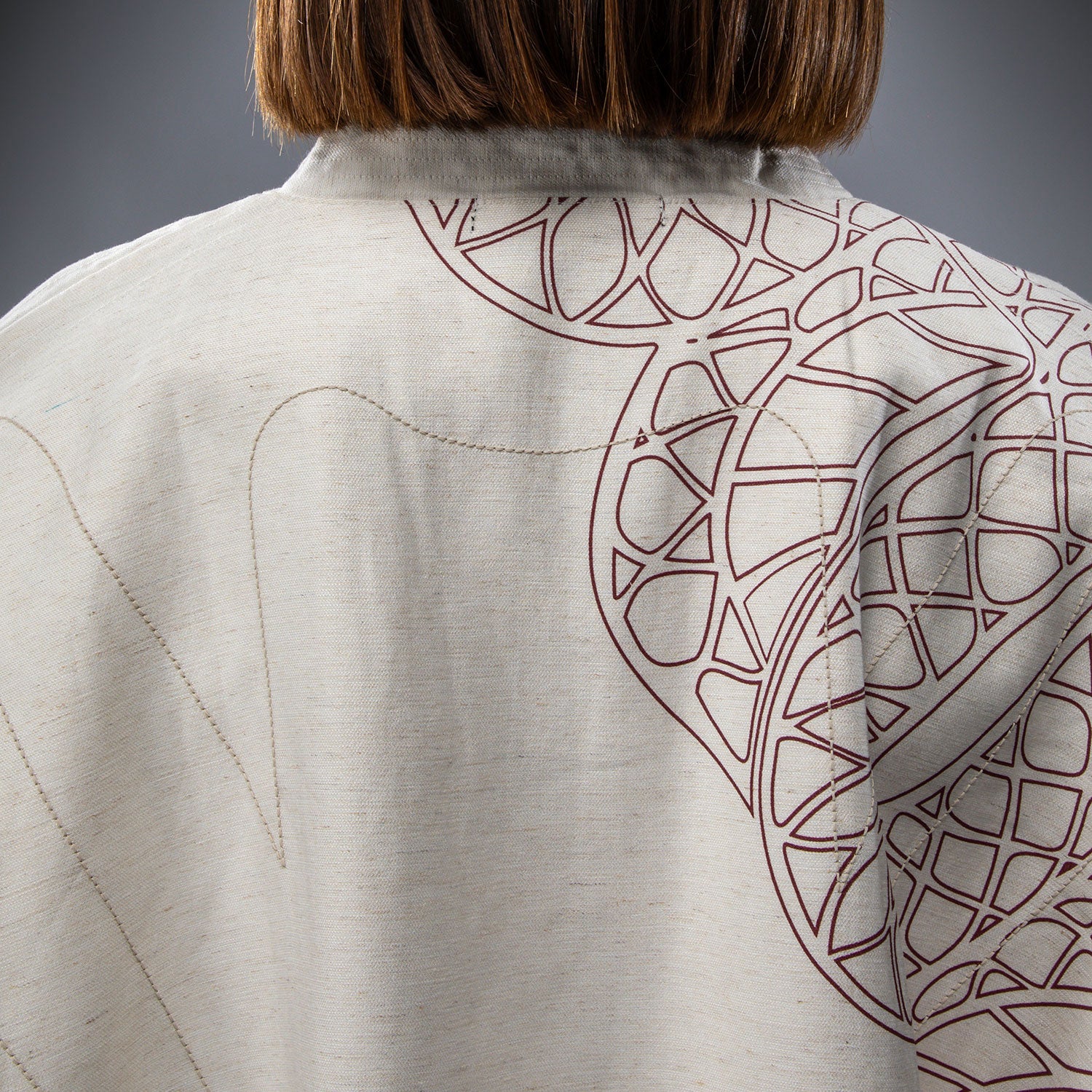 Venum Serpenti Chaqueta Mujer – Marfil/Burdeos - Image 6