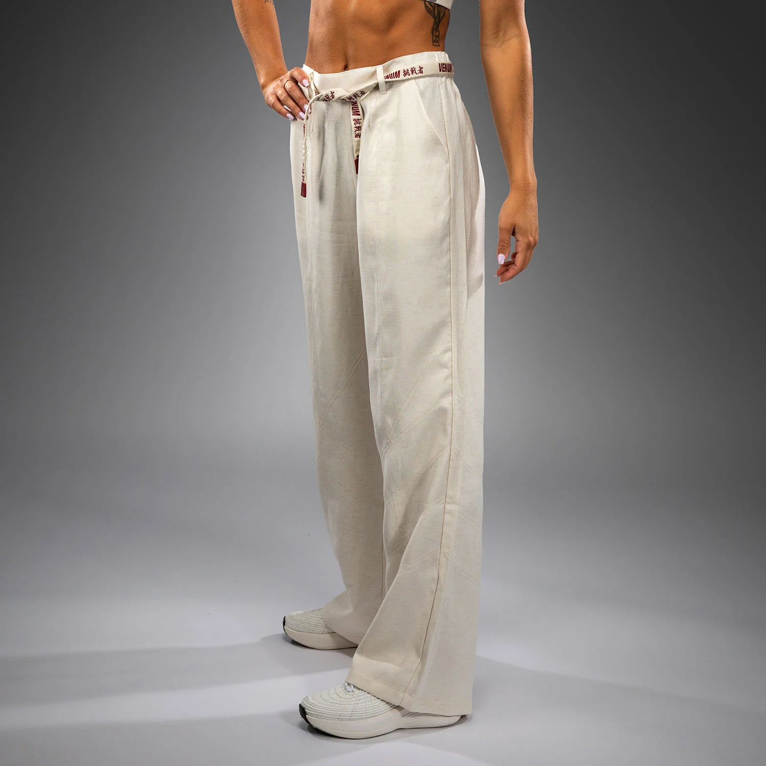 Venum Serpenti Pantalones Mujer – Marfil/Burdeos - Image 5