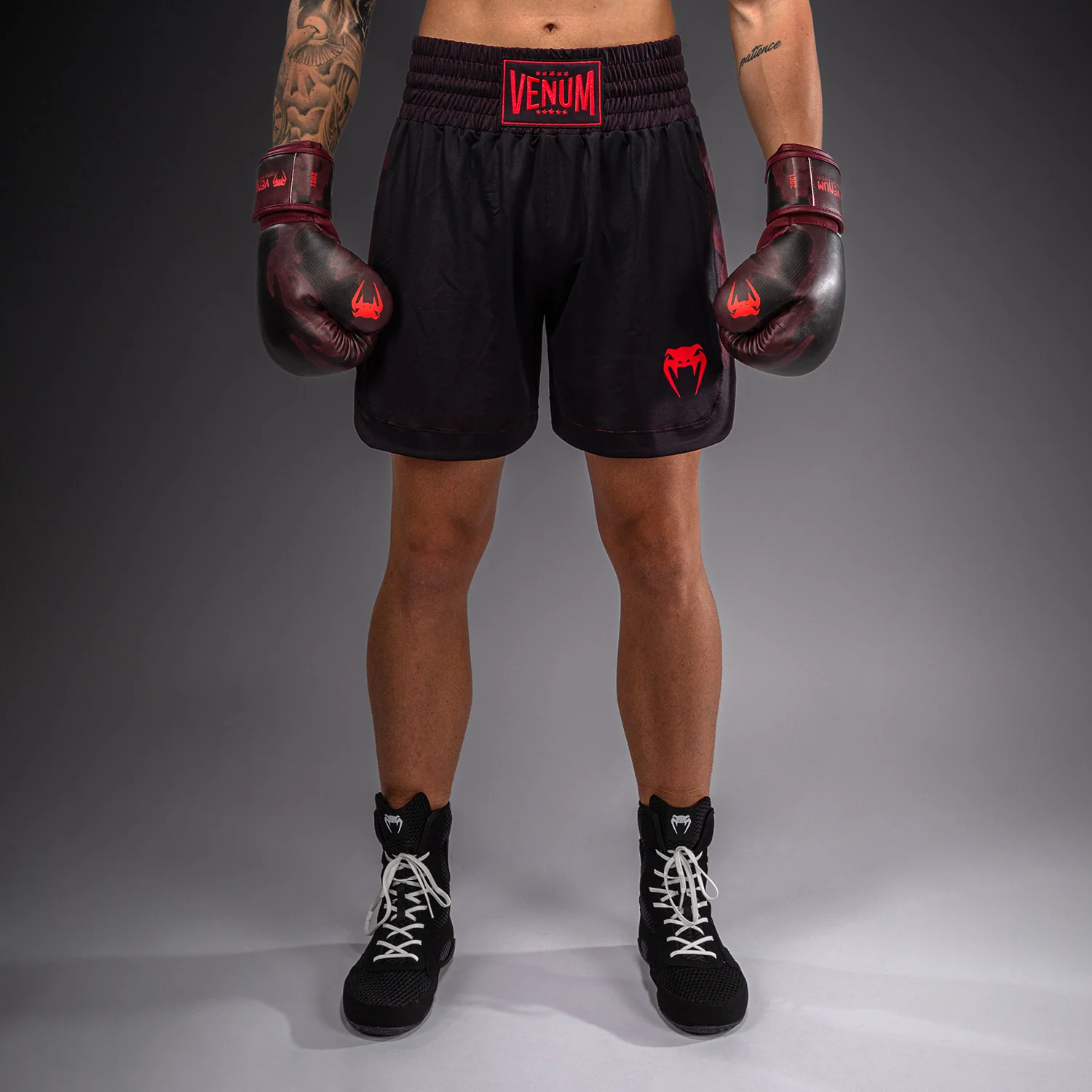 Venum Spectre Pantalón Corto de Boxeo – Negro/Rojo