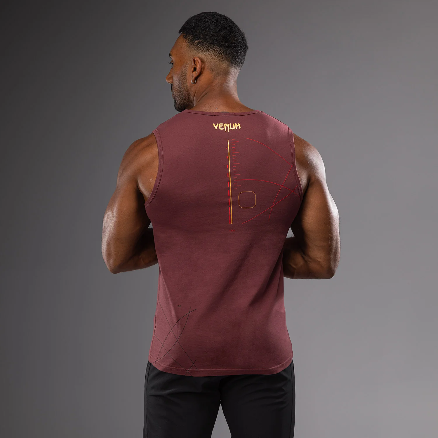 Venum Tactical XT Camiseta de tirantes - Negra/Burdeos/Oro - Image 2