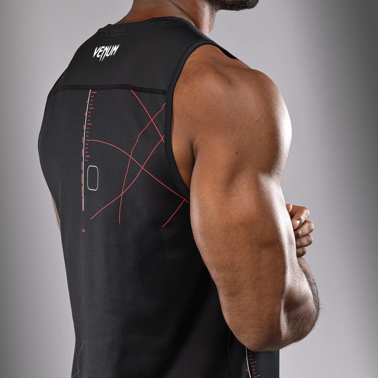 Venum Tactical XT Camiseta de tirantes para hombre Dry Tech - Negro/Rojo fuego - Image 5