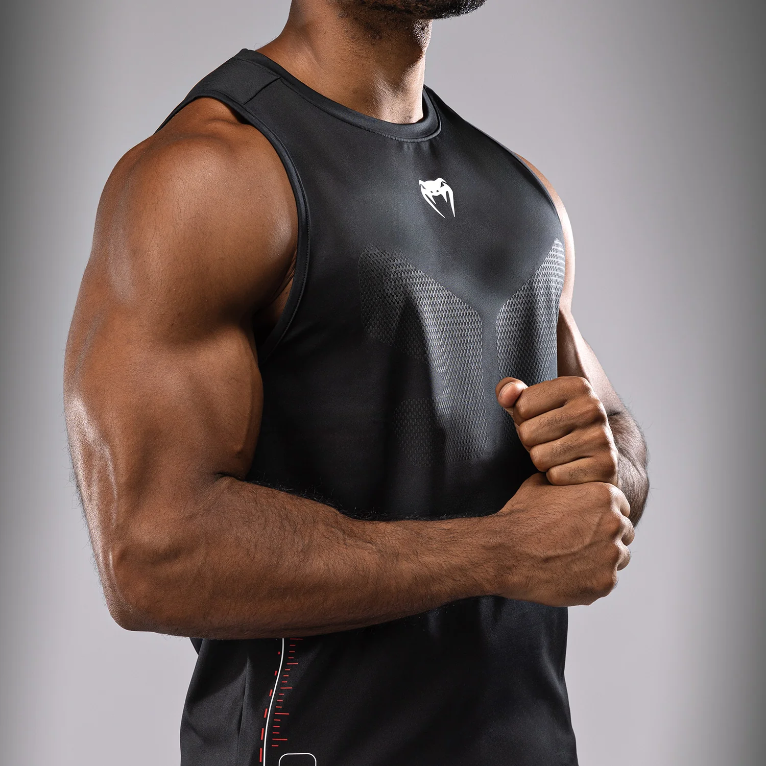 Venum Tactical XT Camiseta de tirantes para hombre Dry Tech - Negro/Rojo fuego - Image 6
