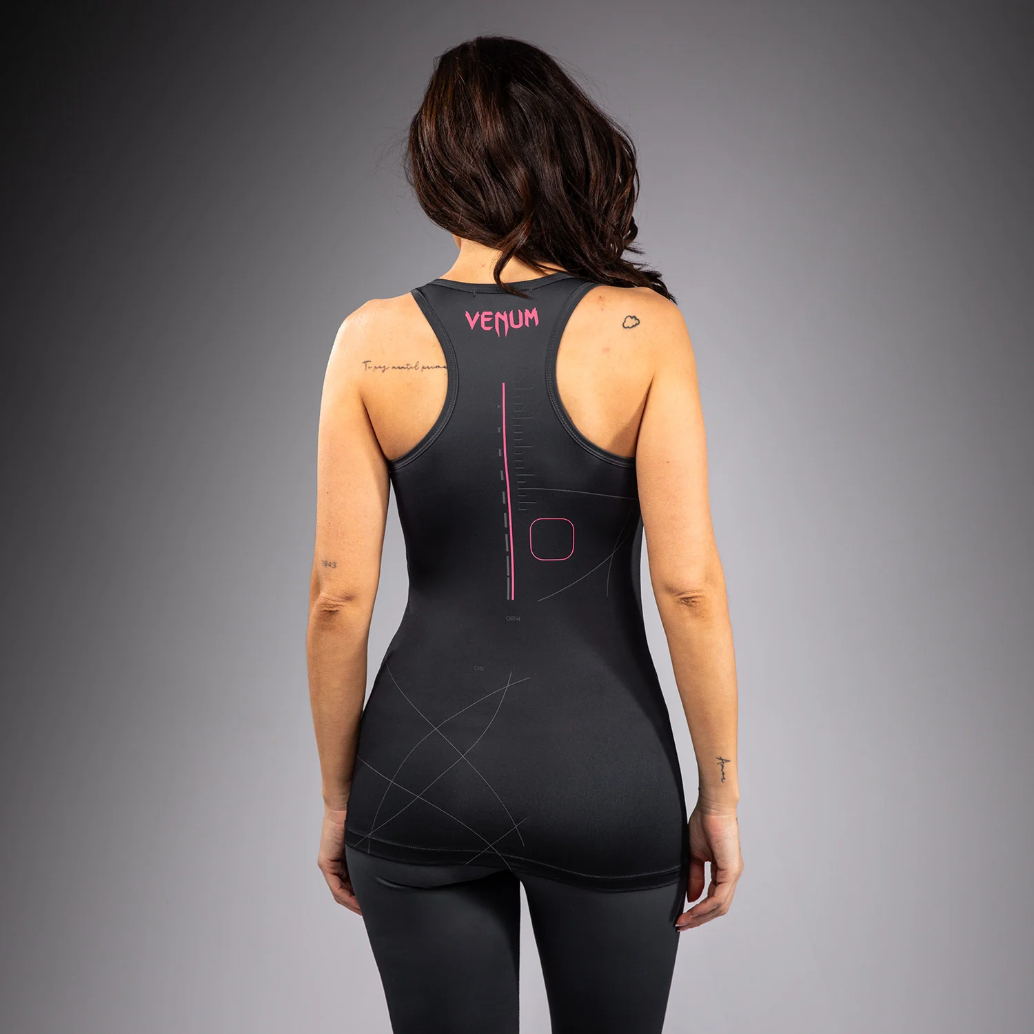 Venum Tactical XT Camiseta de tirantes para mujer - Negra/Gris Tormenta - Image 3