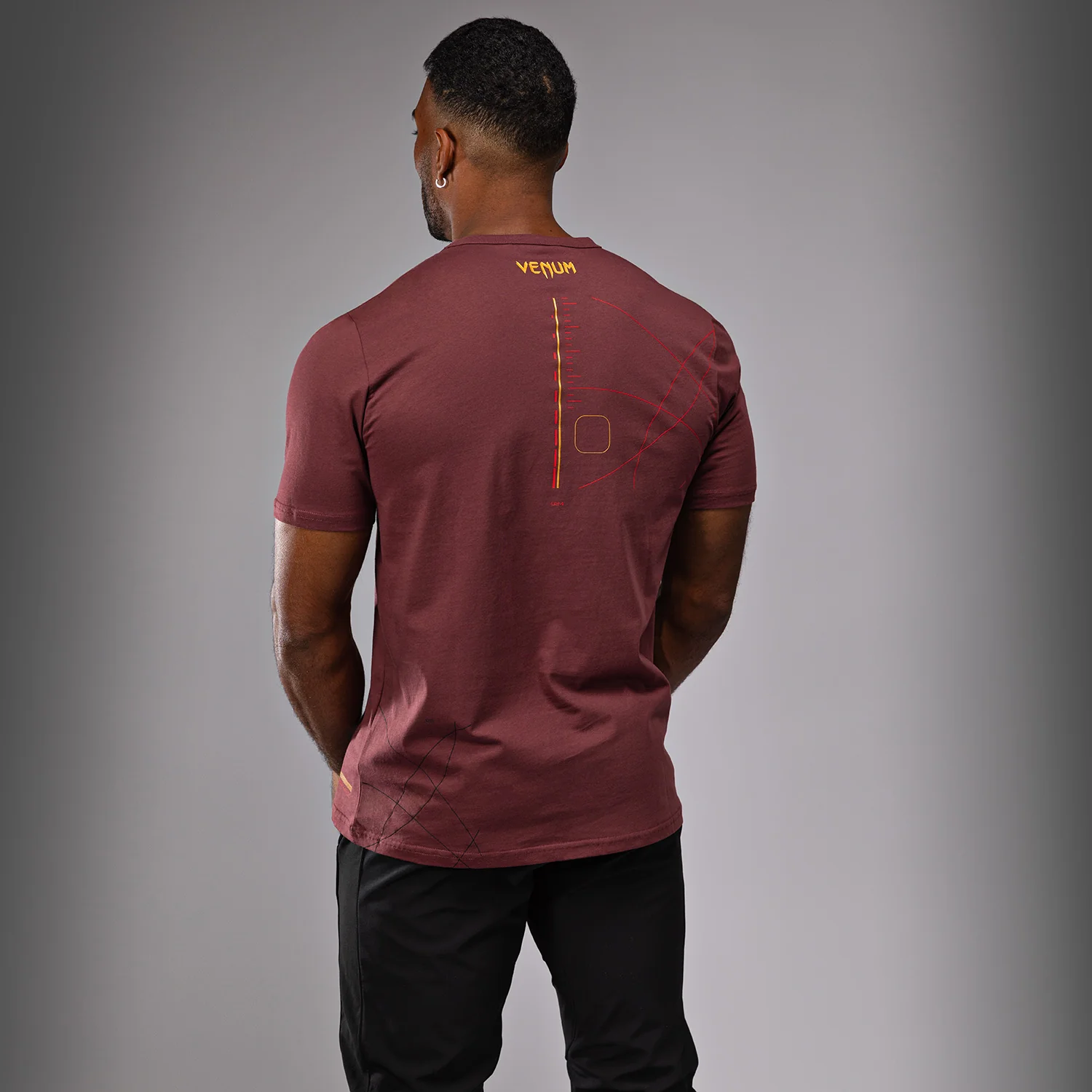 Venum Tactical XT Camiseta - Negra/Burdeos/Oro - Image 3