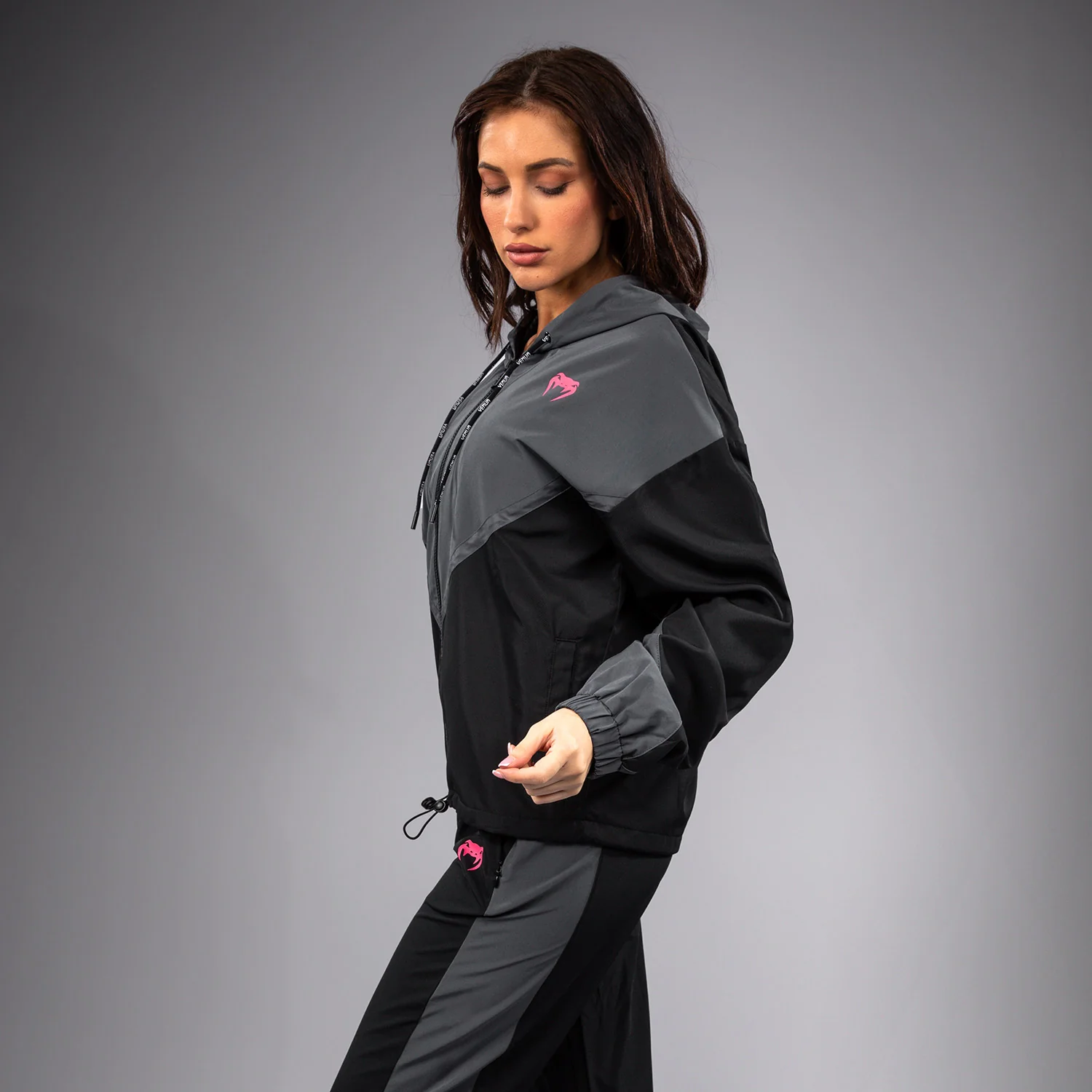 Venum Tactical XT Chaqueta de chándal para mujer - Negra/Gris Tormenta - Image 3