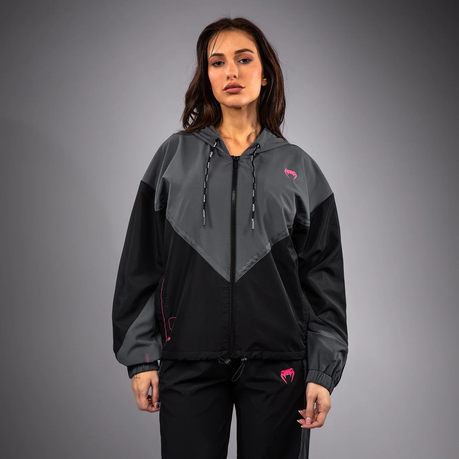 Venum Tactical XT Chaqueta de chándal para mujer - Negra/Gris Tormenta - Image 6