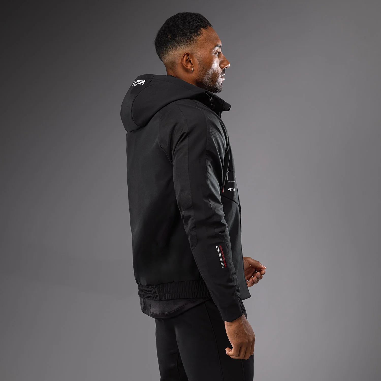 Venum Tactical XT Chaqueta de los hombres de la pista - Negro/fuego rojo - Image 4