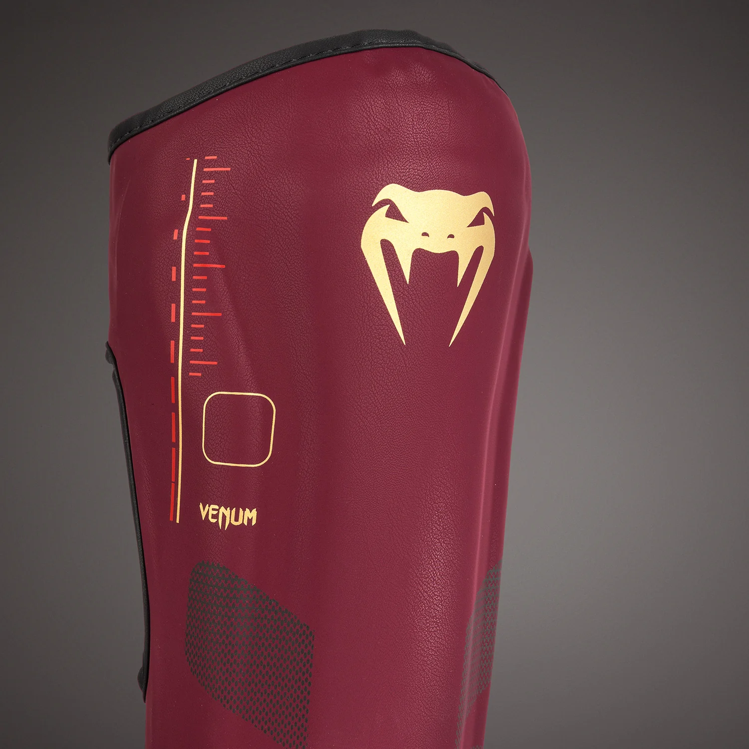 Venum Tactical XT Espinilleras - Negro/Burdeos/Oro - Image 3