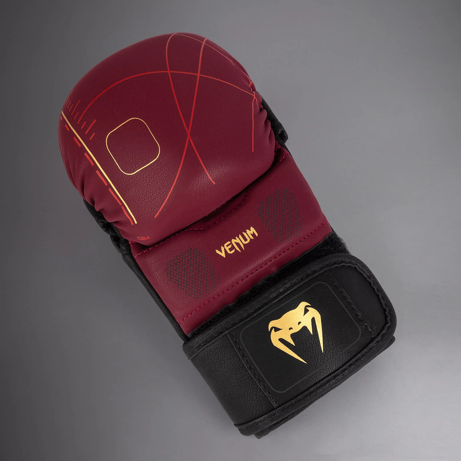 Venum Tactical XT Guantes de sparring - Negro/Burdeos/Dorado - Image 3