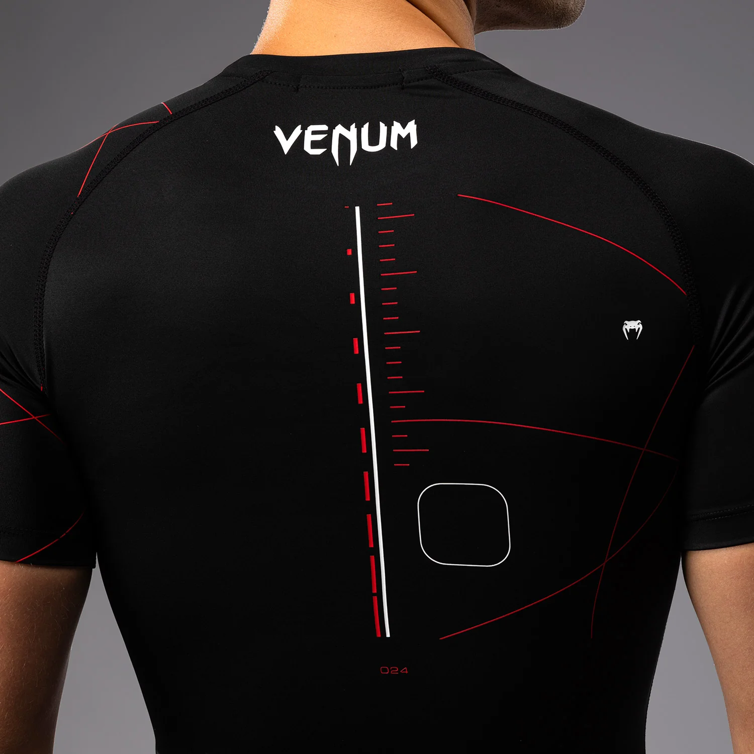 Venum Tactical XT Lycra de manga corta para hombre - Negro/Rojo fuego - Image 9