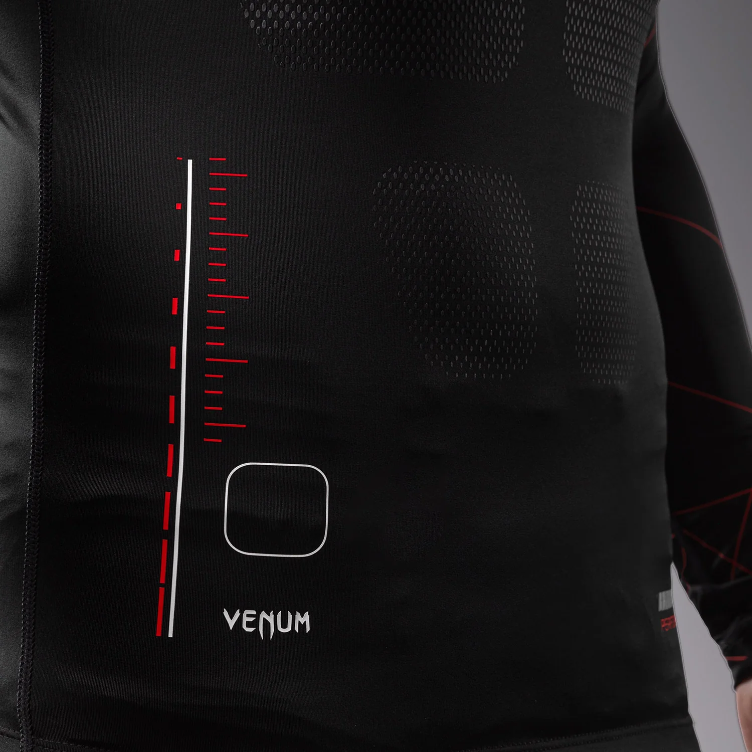 Venum Tactical XT Lycra de manga larga para hombre - Negro/Rojo fuego - Image 7