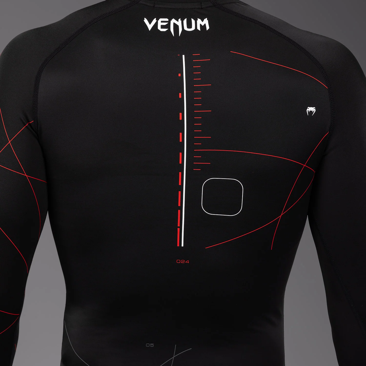 Venum Tactical XT Lycra de manga larga para hombre - Negro/Rojo fuego - Image 8