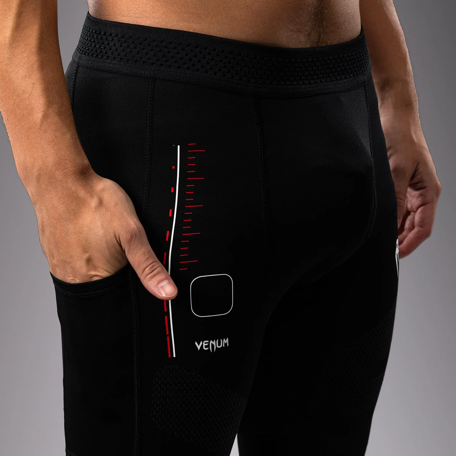 Venum Tactical XT Polainas - Negro/rojo de fuego - Image 7