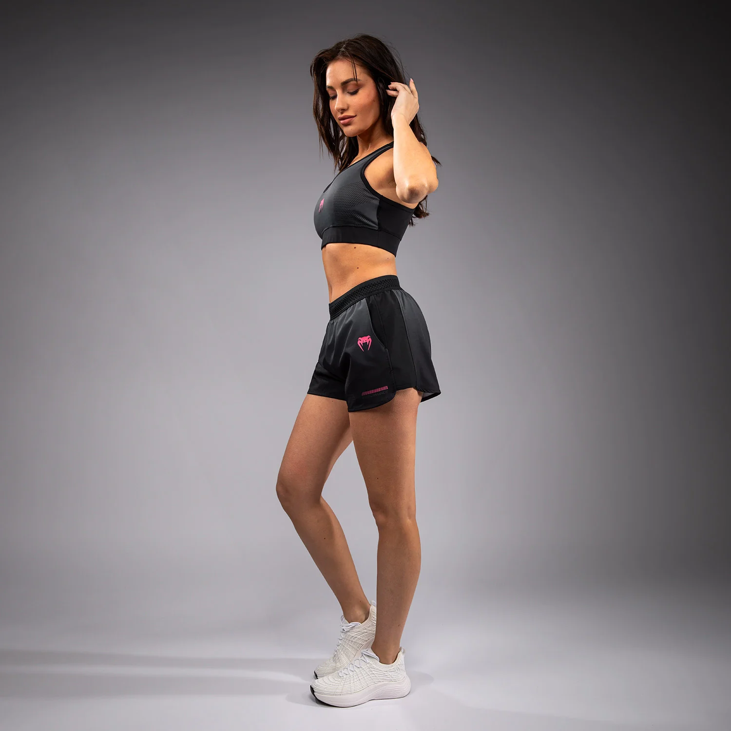 Venum Tactical XT Training Shorts Mujer - Negro/Gris Tormenta - Image 4