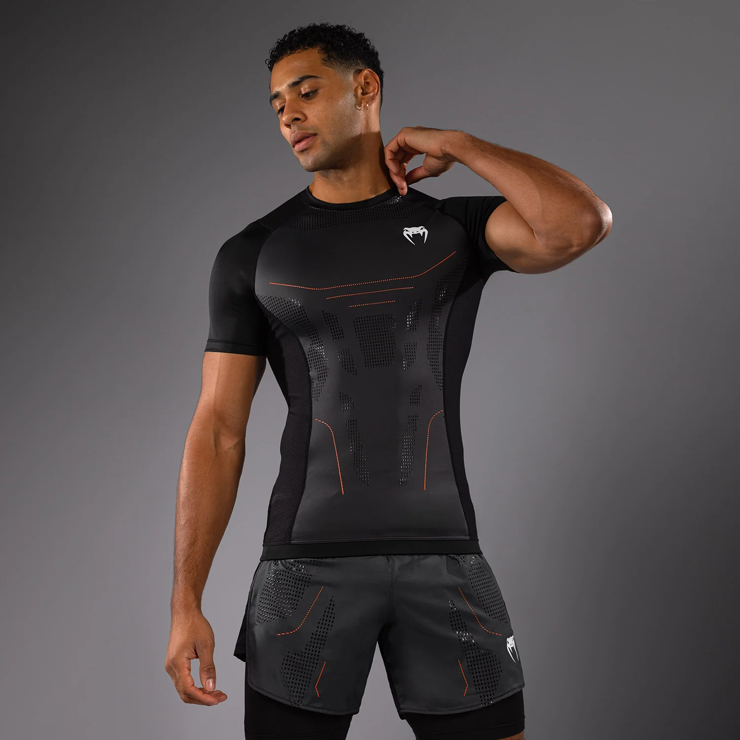 Venum Technical 3.0 Camiseta de Manga Corta Rashguard - Grafito - Image 2