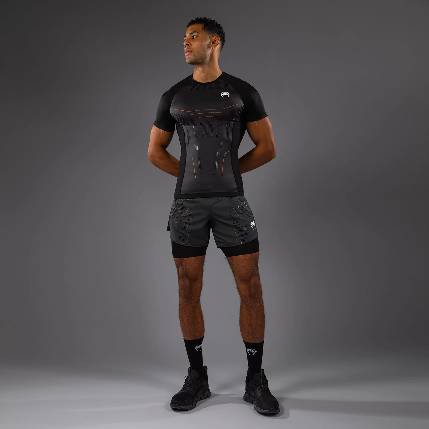 Venum Technical 3.0 Camiseta de Manga Corta Rashguard - Grafito - Image 4