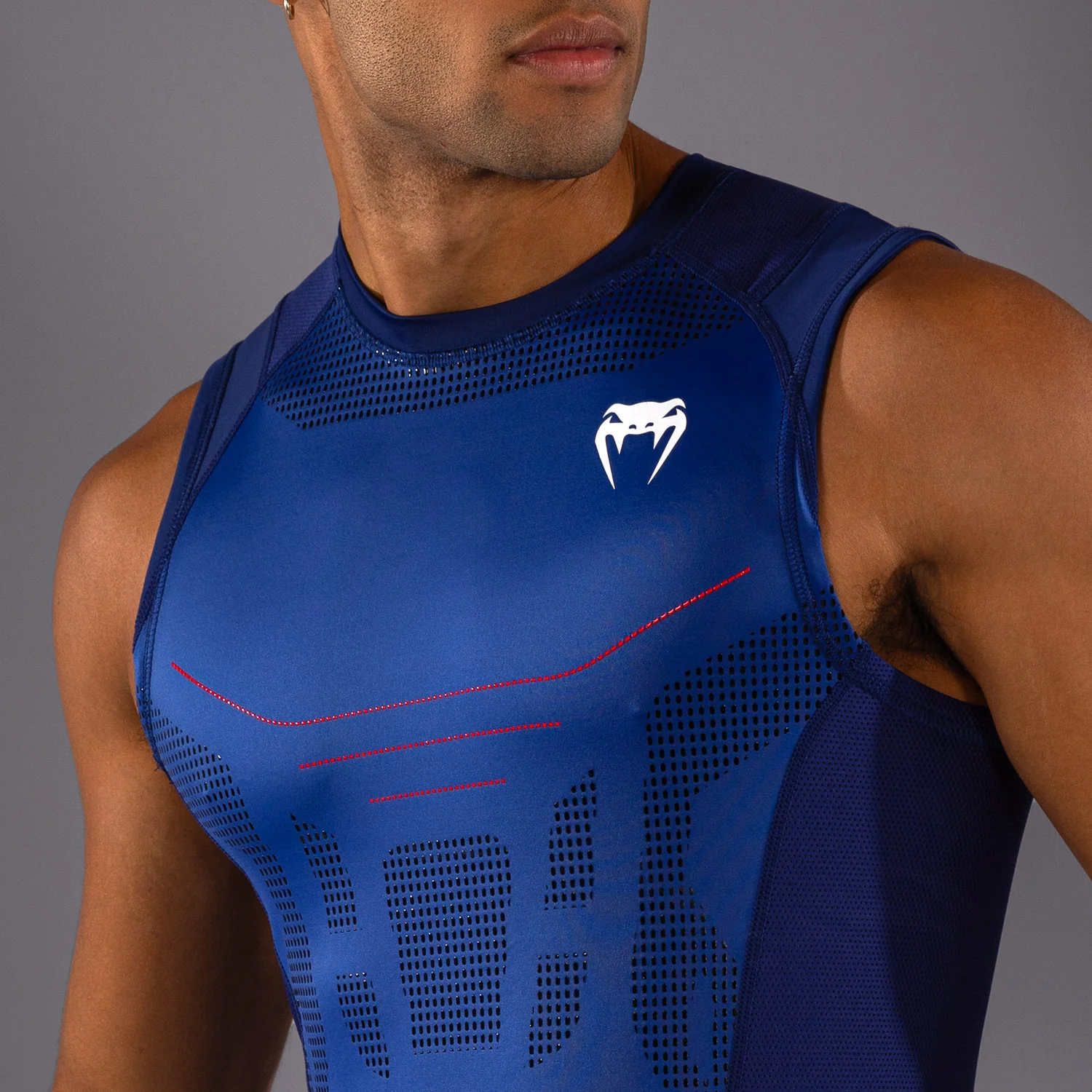 Venum Technical 3.0 Camiseta Sin Mangas Rashguard - Azul Noche - Image 6