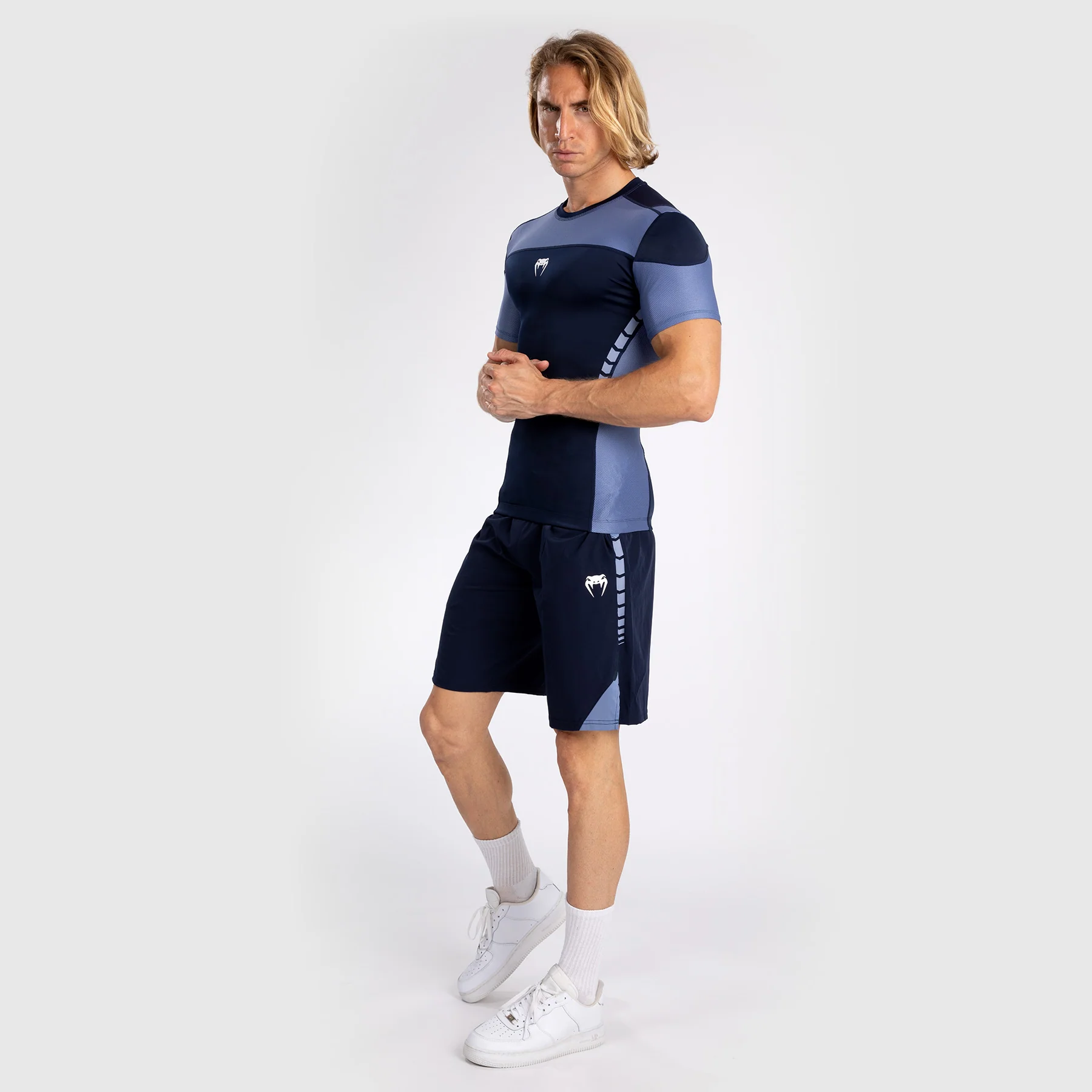 Venum Tempest Camiseta Rashguard De Manga Corta para Hombre - Azul Marino/Azul - Image 2