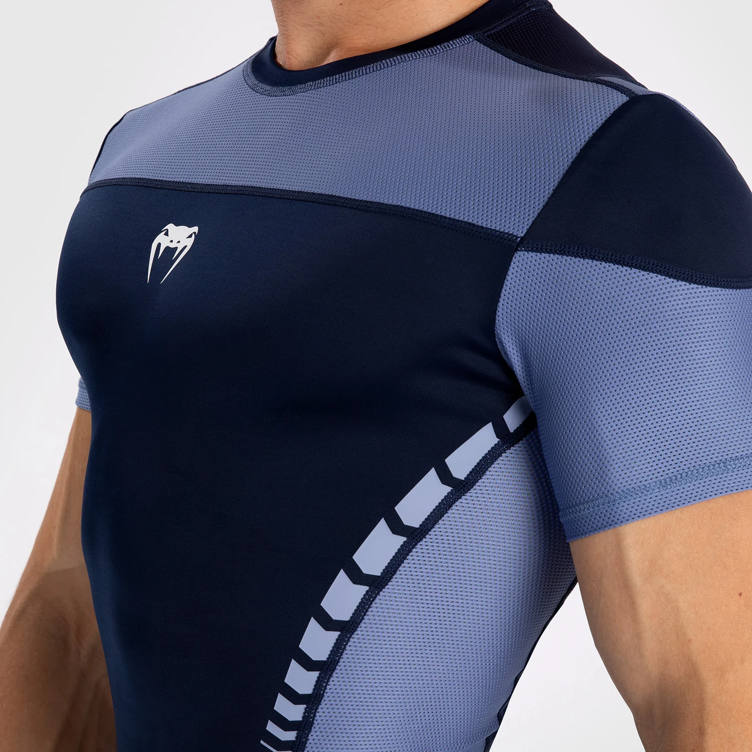 Venum Tempest Camiseta Rashguard De Manga Corta para Hombre - Azul Marino/Azul - Image 4
