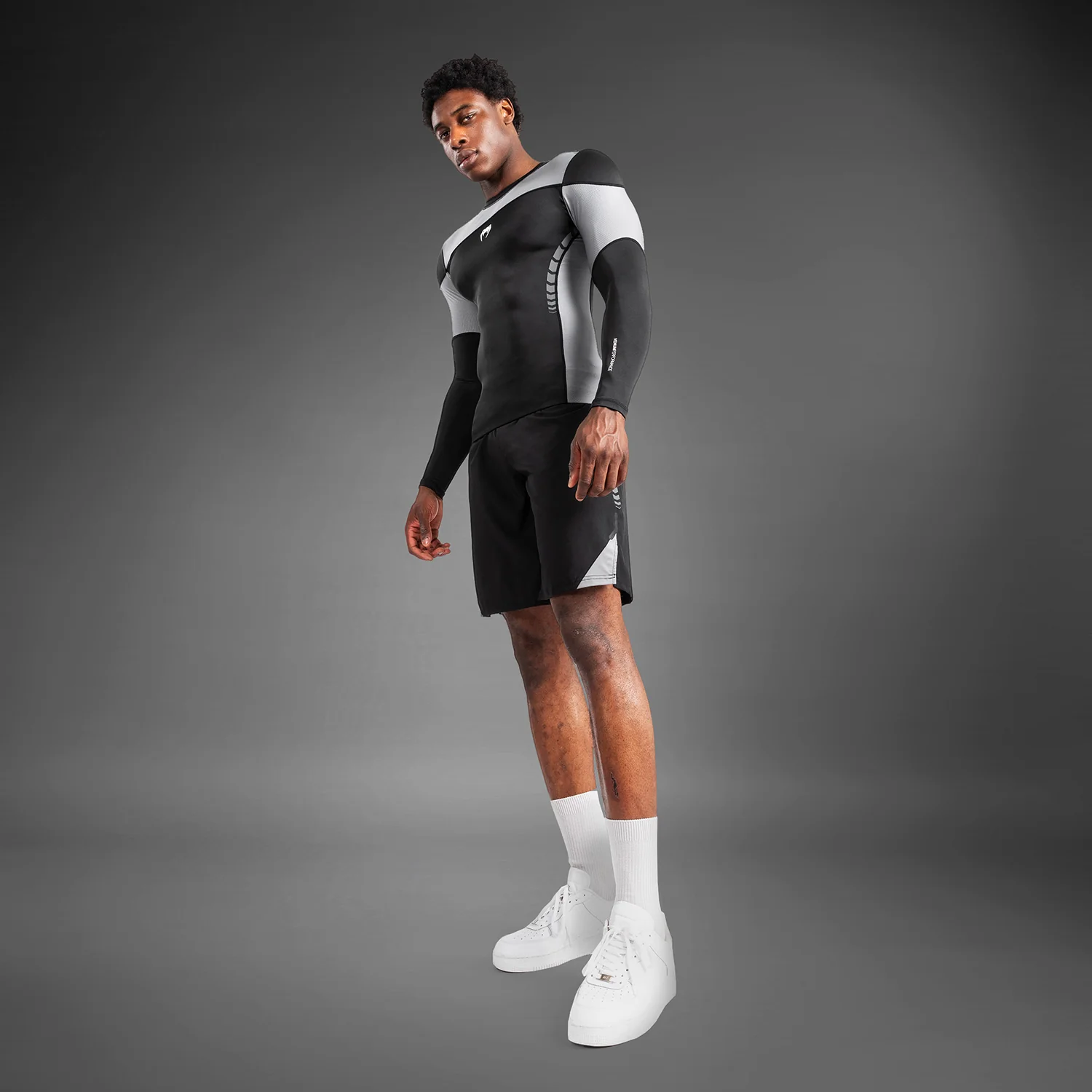Venum Tempest Guardia Rash De Manga Larga para Hombre - Negro/Gris