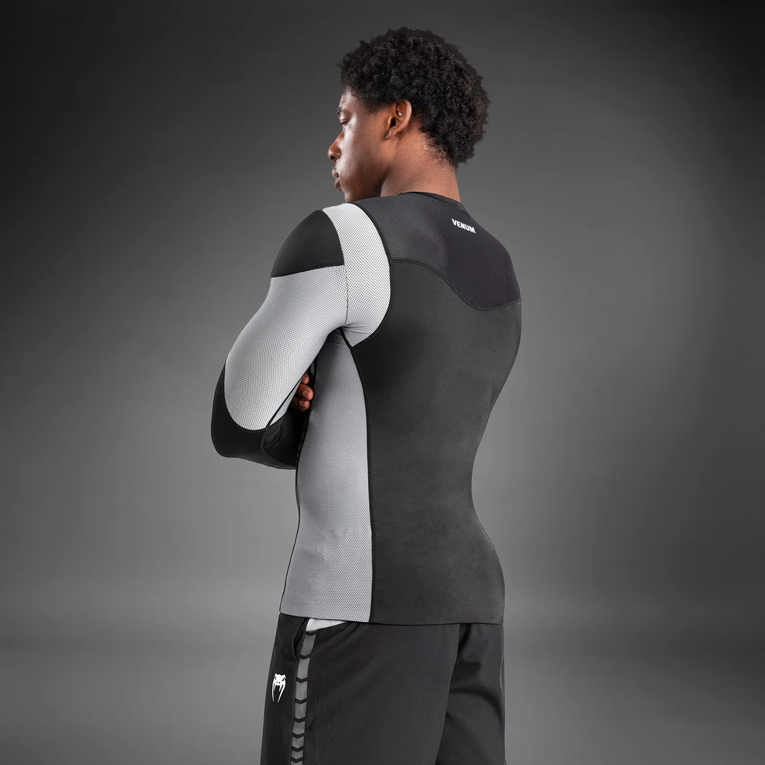 Venum Tempest Guardia Rash De Manga Larga para Hombre - Negro/Gris - Image 2