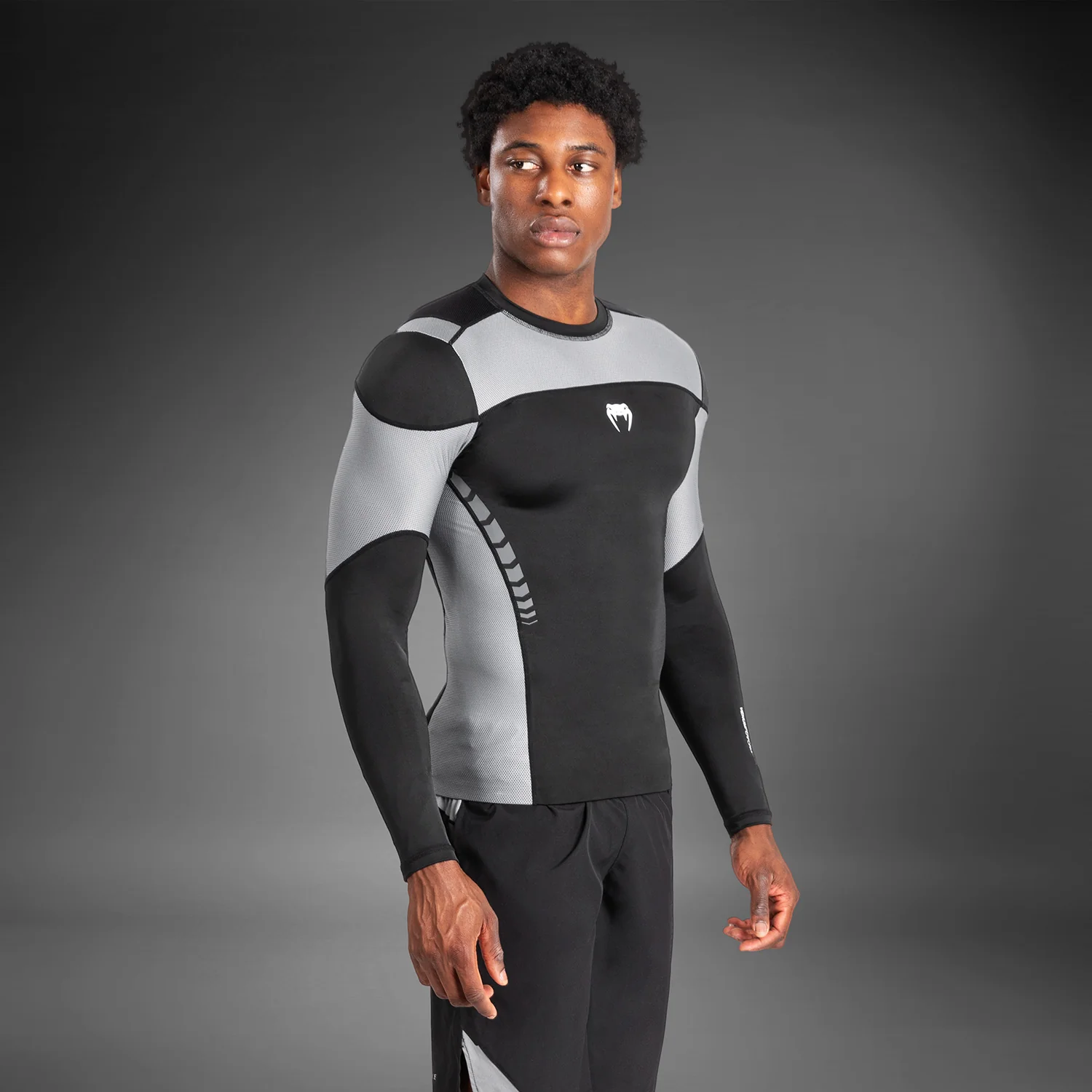 Venum Tempest Guardia Rash De Manga Larga para Hombre - Negro/Gris - Image 8