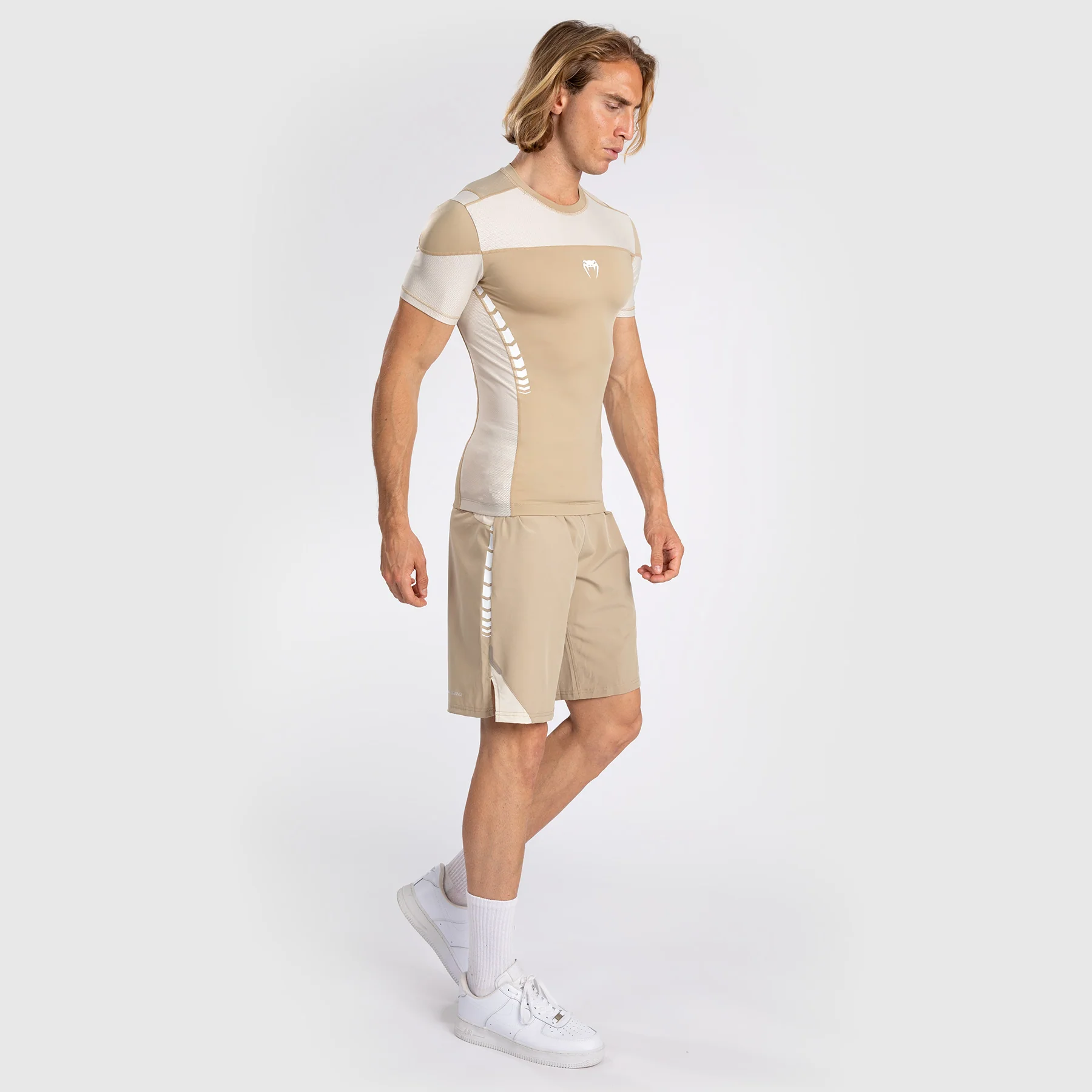 Venum Tempest Rashguard De Manga Corta para Hombre - Beige/Arena - Image 2