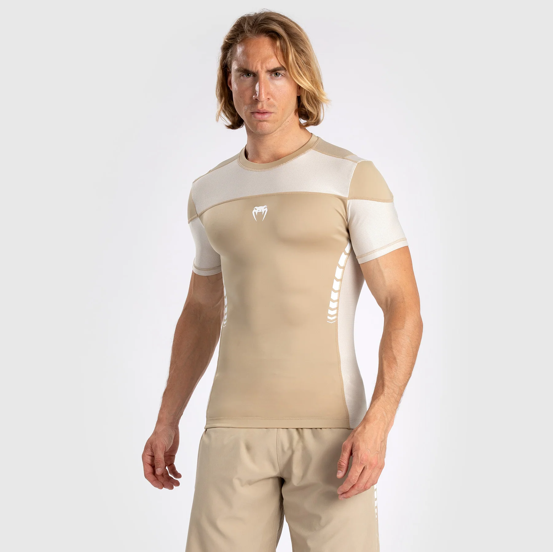 Venum Tempest Rashguard De Manga Corta para Hombre - Beige/Arena - Image 6