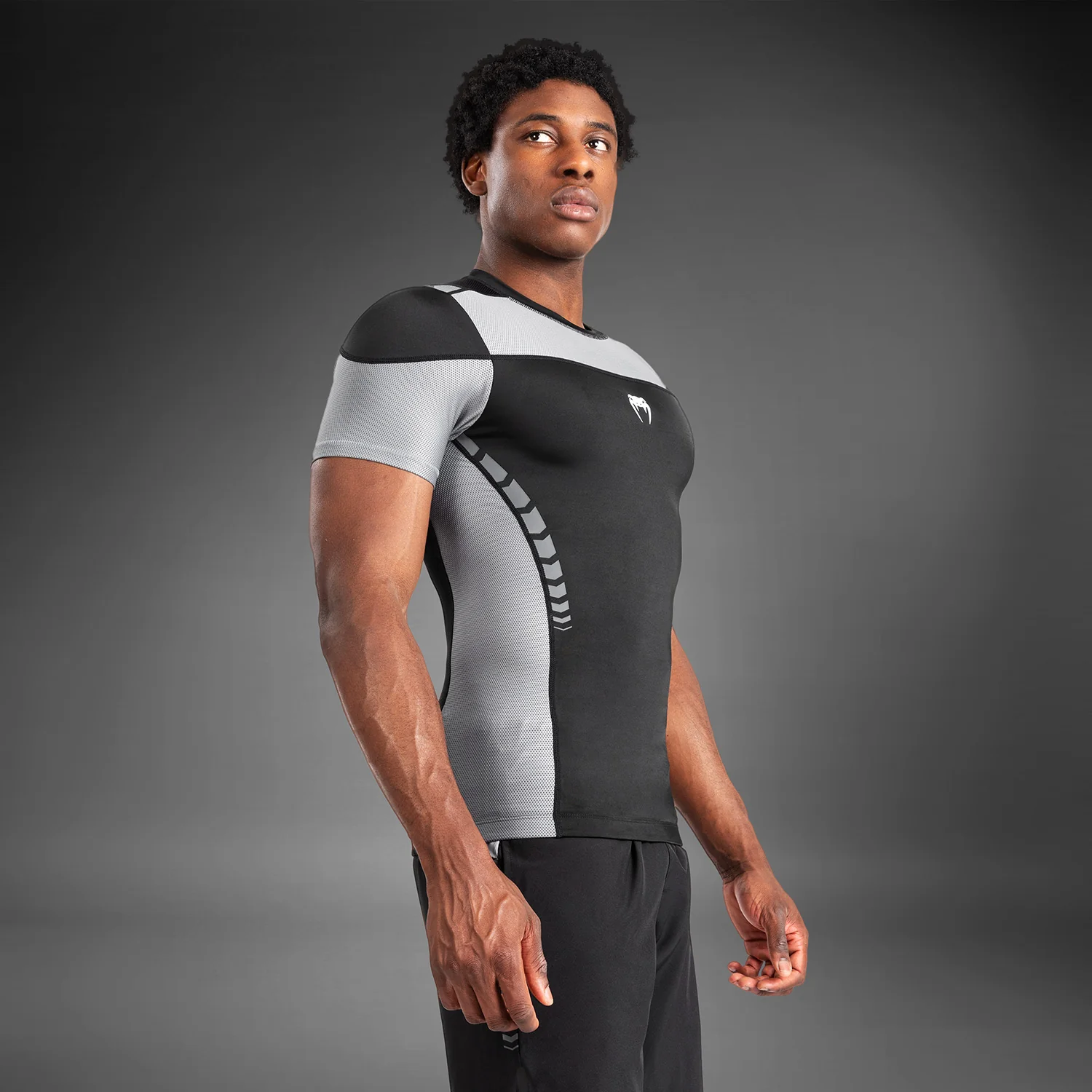 Venum Tempest Rashguard De Manga Corta para Hombre - Negro/Gris - Image 5