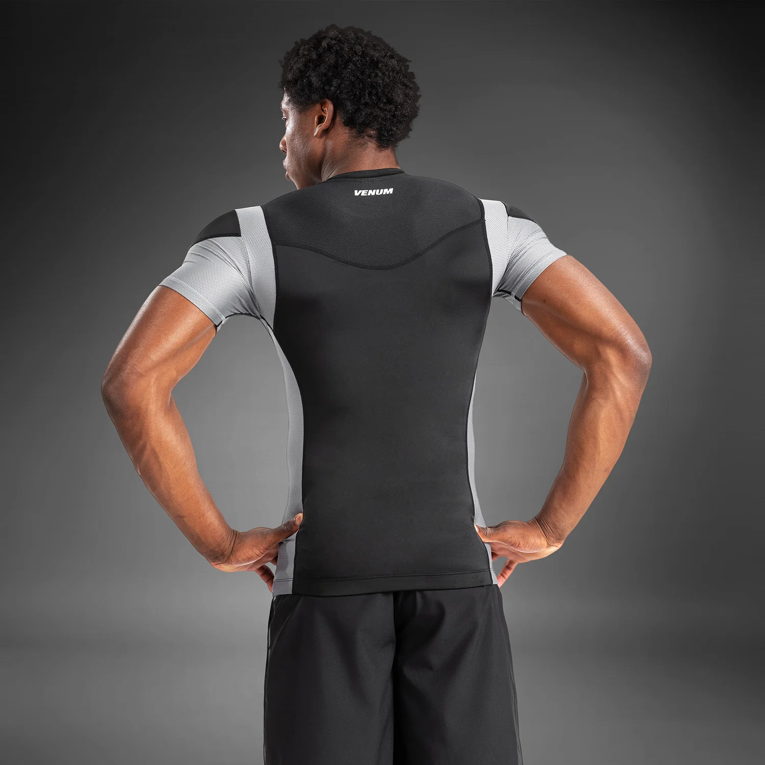 Venum Tempest Rashguard De Manga Corta para Hombre - Negro/Gris - Image 6