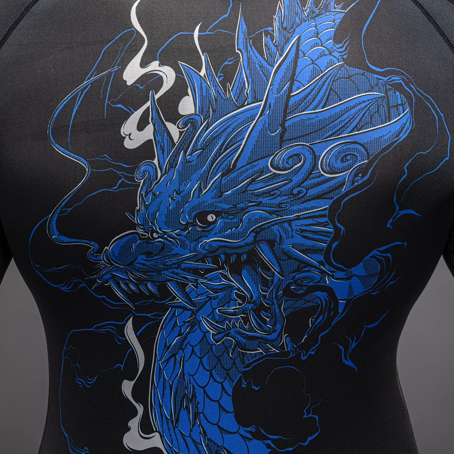 Venum Thunder Dragon Rashguard Manga Larga – Negro/Azul Real - Image 5
