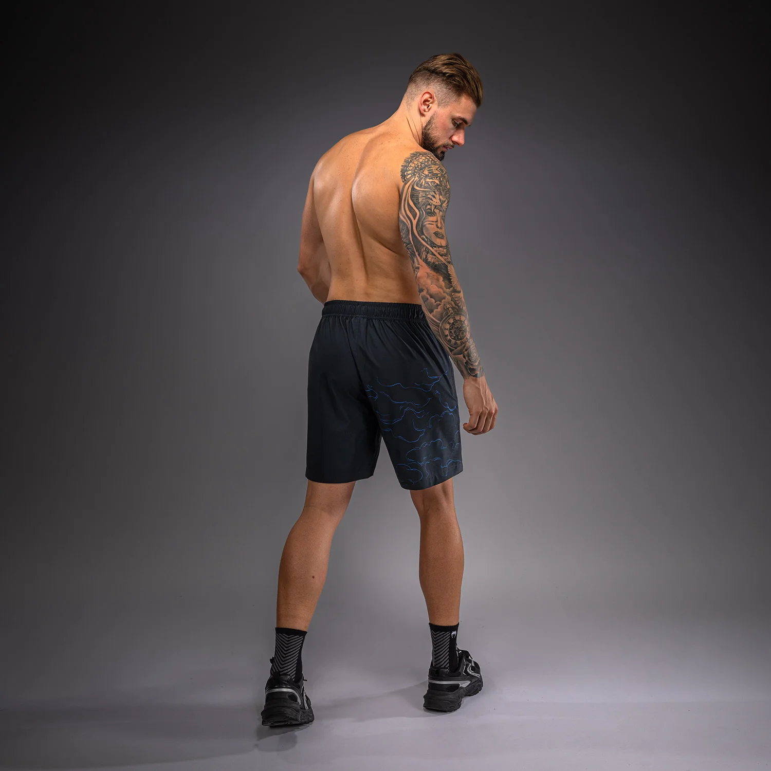 Venum Thunder Dragon Short de Entrenamiento – Negro/Azul Real - Image 5