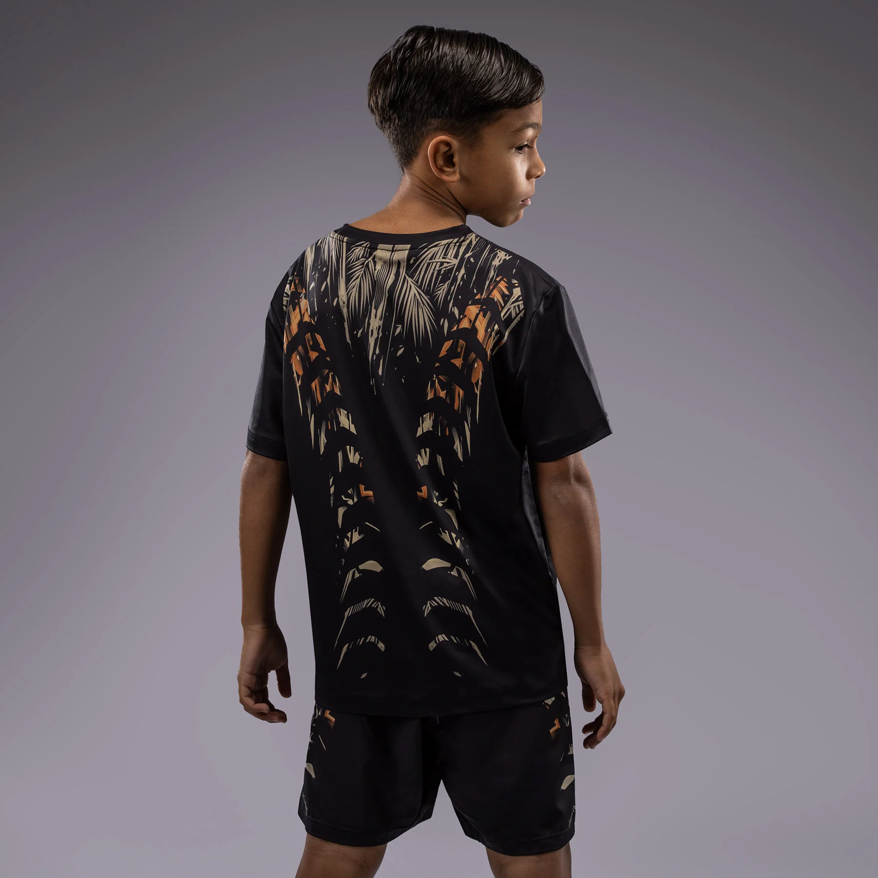 Venum Tiger Camiseta Dry Tech para Niños - Negra/Naranja Neón - Image 3
