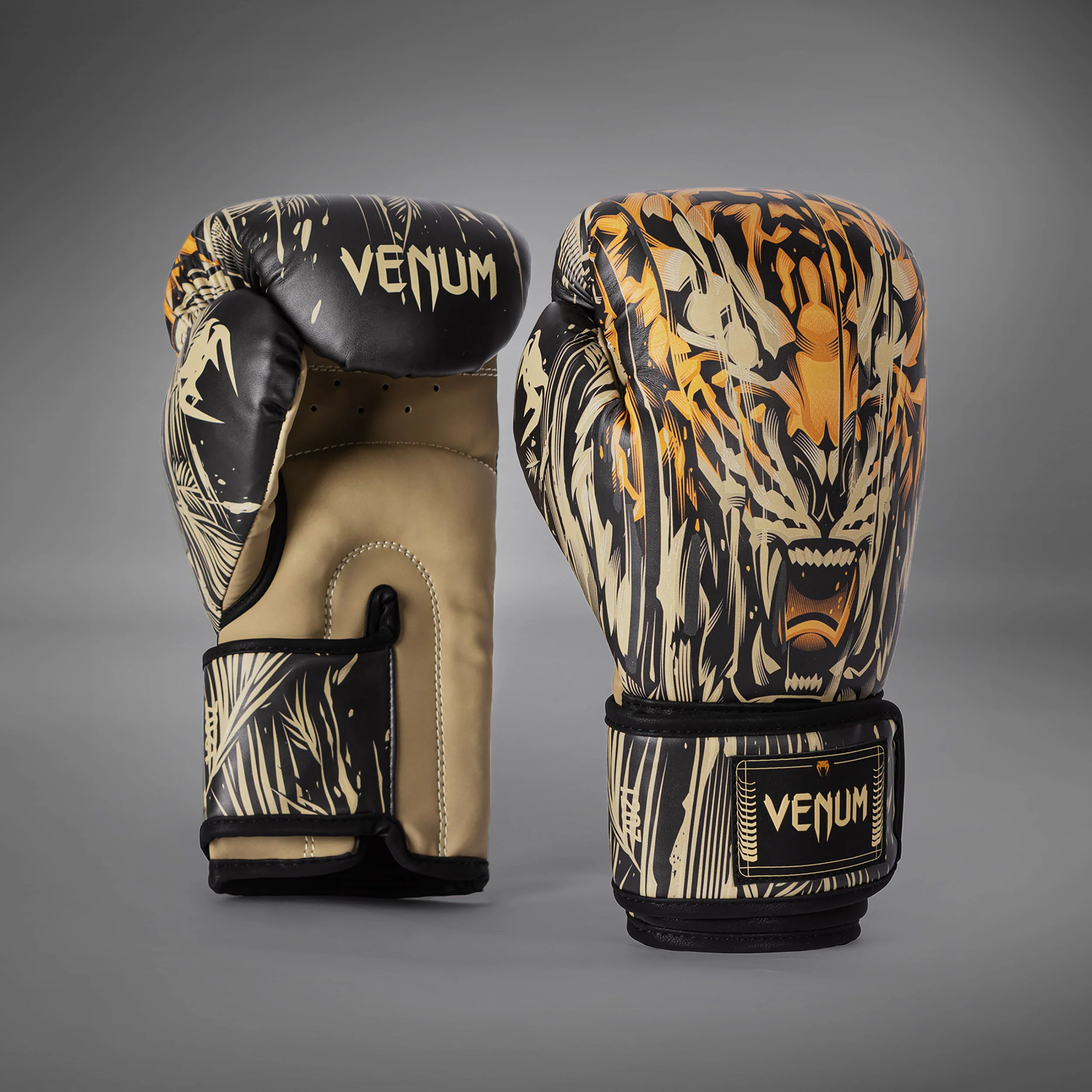 Venum Tiger Guantes de Boxeo - Negro/Naranja Neón - Image 3