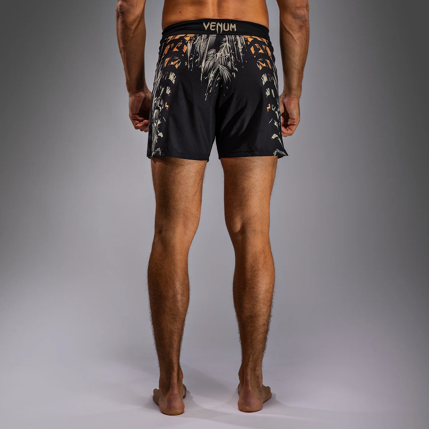 Venum Tiger Pantalones de Lucha para Hombre - Negro/Naranja Neón - Image 3