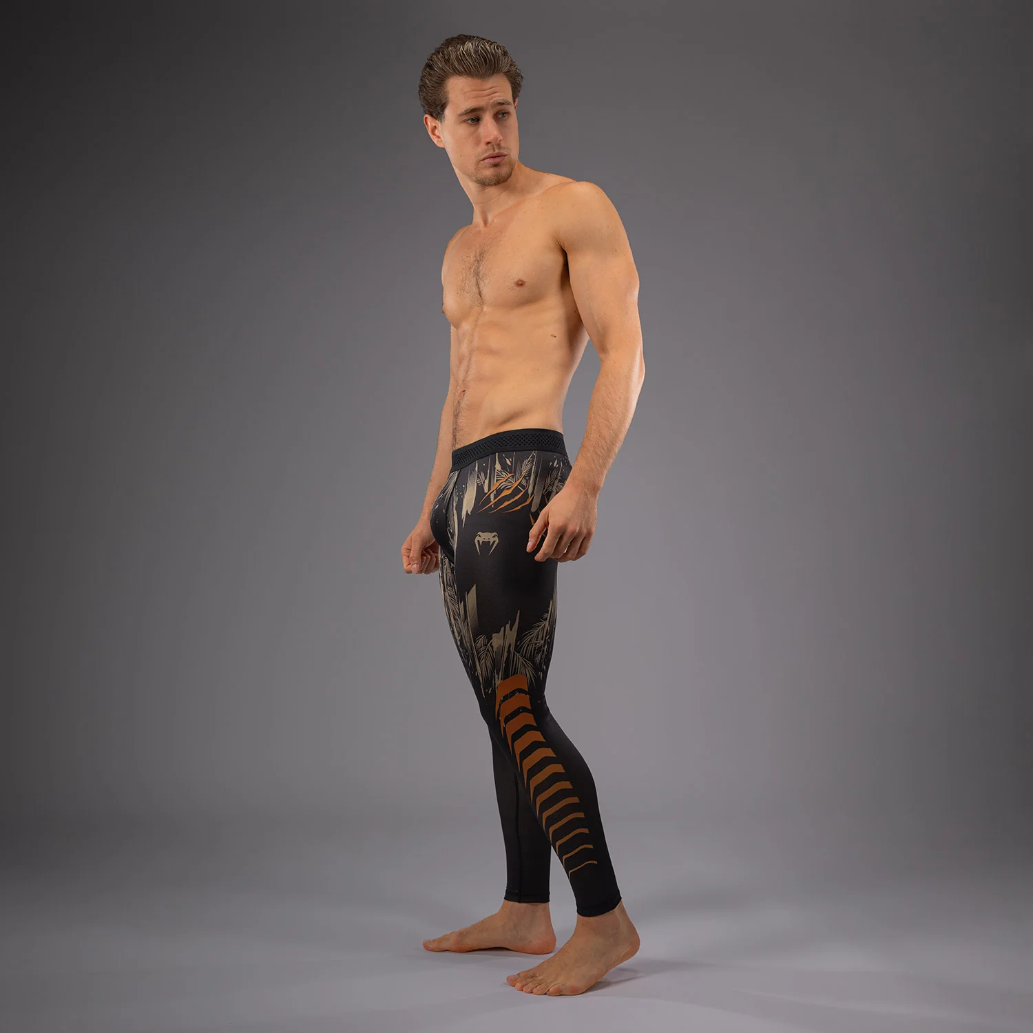Venum Tiger Spats para Hombre - Negro/Naranja Neón - Image 2