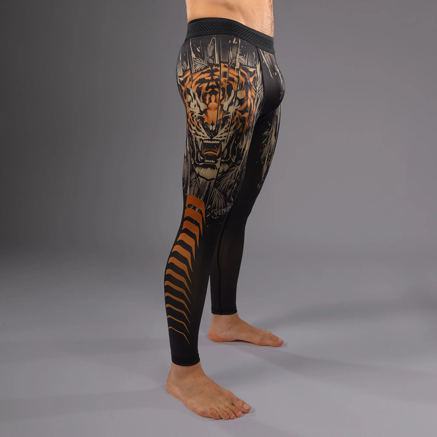 Venum Tiger Spats para Hombre - Negro/Naranja Neón - Image 6